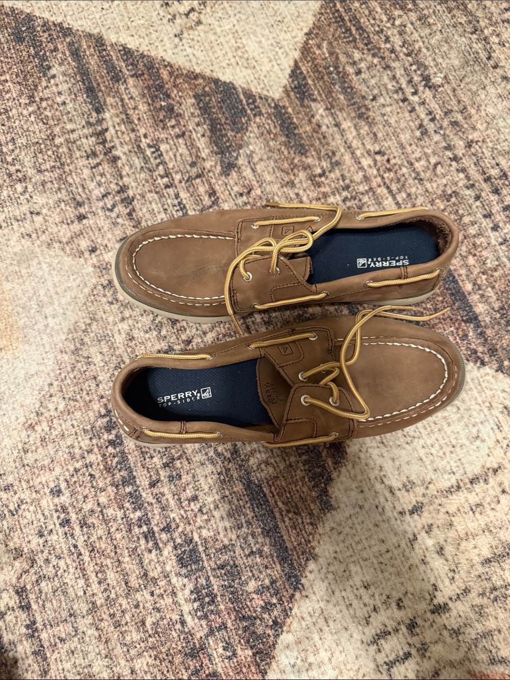 Sperry Tan/Brown Leather 2-Eye Boat Shoes